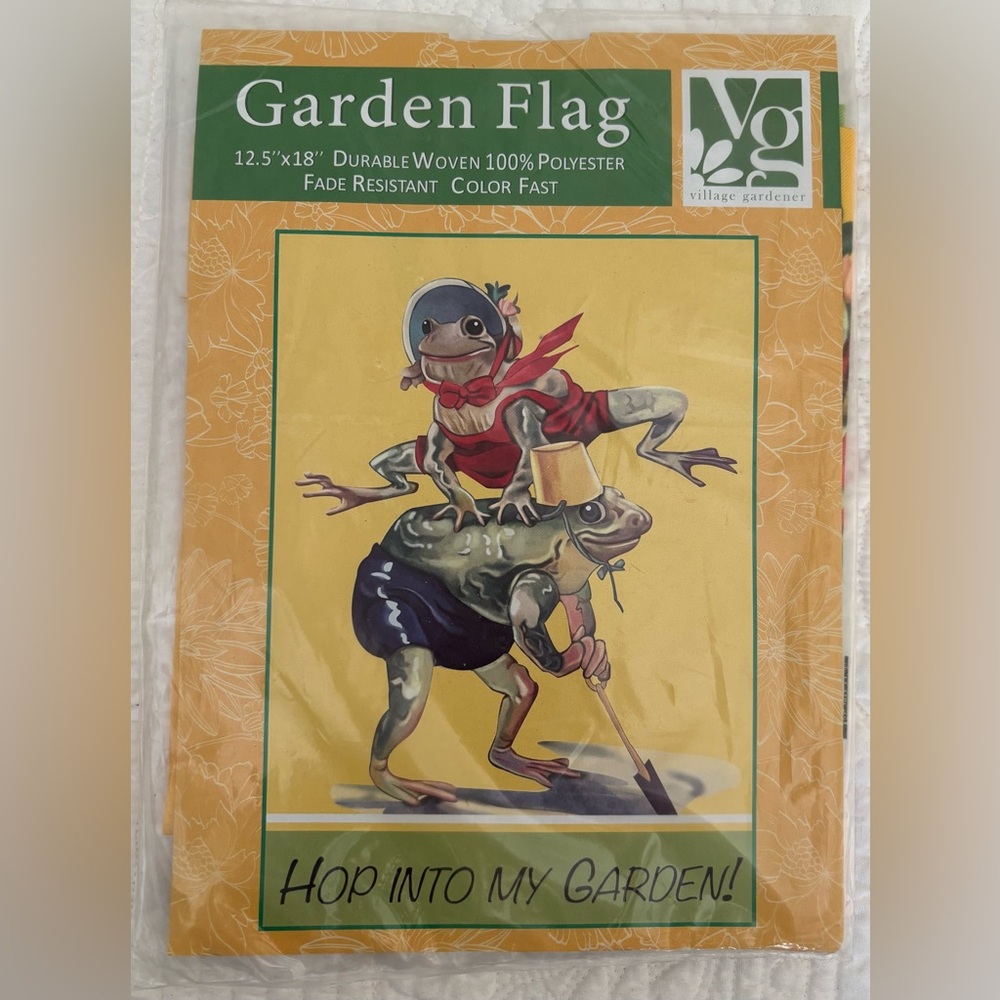 Storybook Frogs Garden Flag. 12.5X18